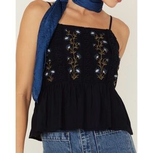 PATRONS OF PEACE WOMEN'S MARGO FLORAL EMBROIDERED CAMI TOP